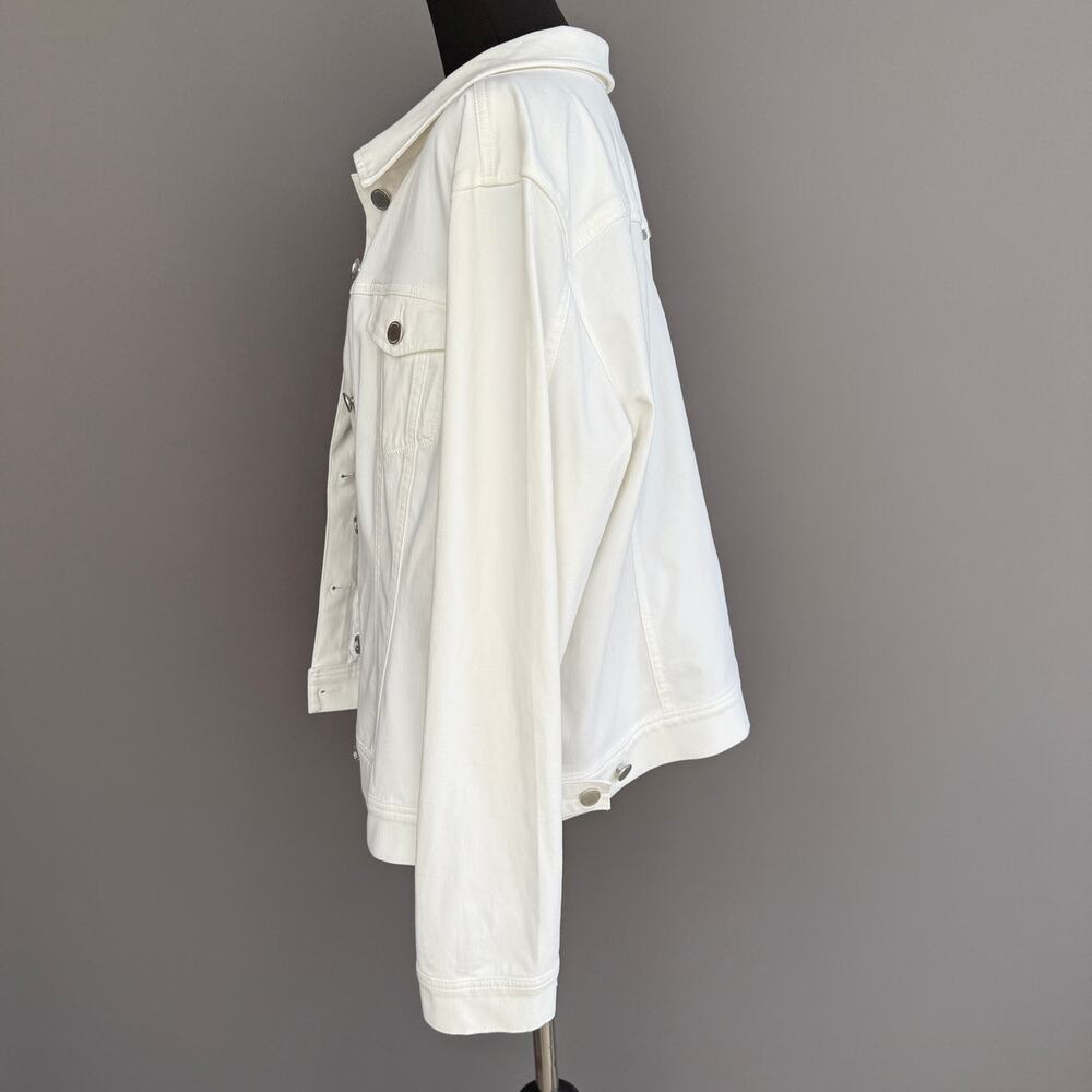 Womens Liverpool white stretch denim jacket - jean jacket - size XL - Picture 8 of 13